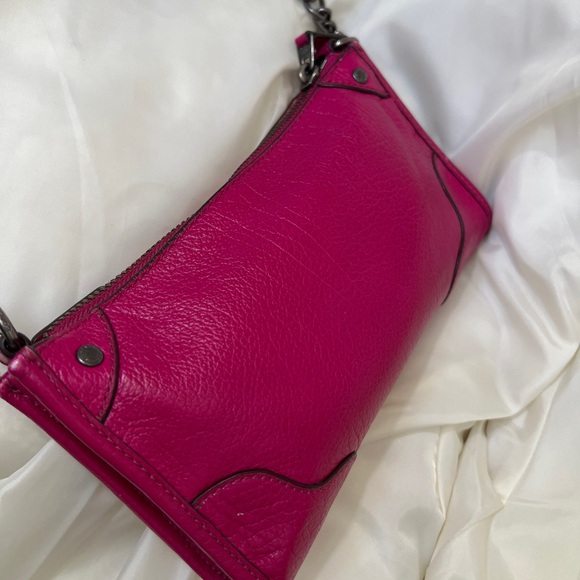 Coach Fuchsia Leather Wristlet - Picture 3 of 9
